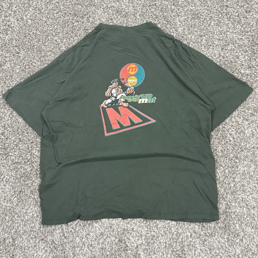 Vintage 90s Mossimo Skater T-Shirt Mens XL Green Single Stitch Karate Mat RARE - Picture 2 of 7